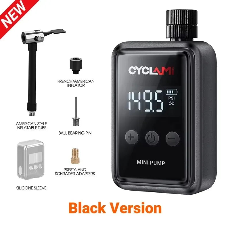 Bicycle Electric Inflation Pump Mini Portable 150Psi High Pressure Air Inflator Bicycle Electric Inflation Pump Mini Portable 150Psi High Pressure Air Inflator